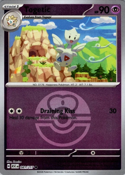Ascended Heroes Togetic #081/217 Pokeball Reverse Holo